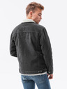 Ombre Clothing Jachetă de tranziție Ombre Clothing C524 gri închis pentru bărbați