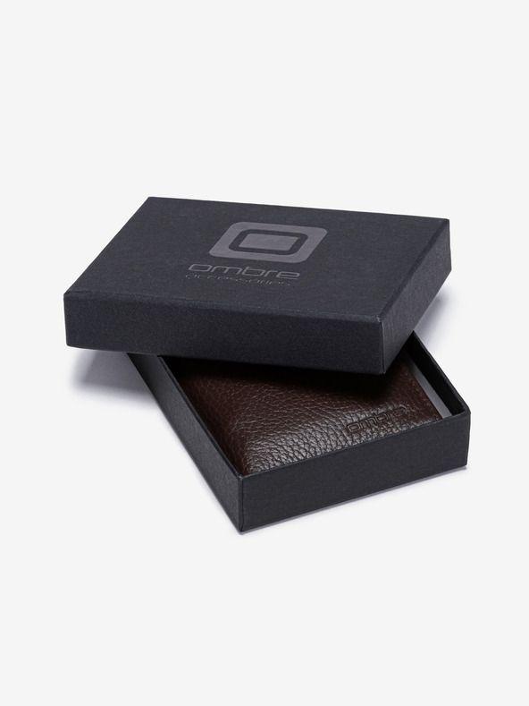 Ombre Clothing Portofel din piele pentru bărbați - bronz A608