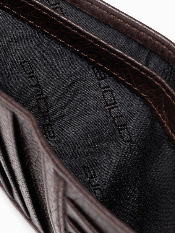 Ombre Clothing Portofel din piele pentru bărbați - bronz A608