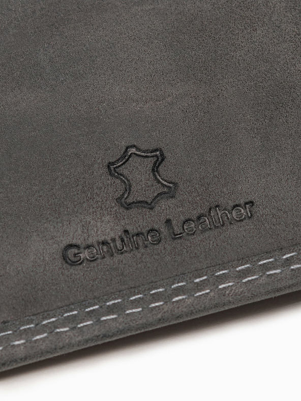 Ombre Clothing Portofel bărbătesc din piele gri Îmbrăcăminte Ombre