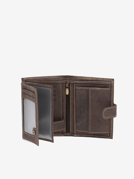 Ombre Clothing Portofel bărbătesc din piele maro Ombre Clothing A091
