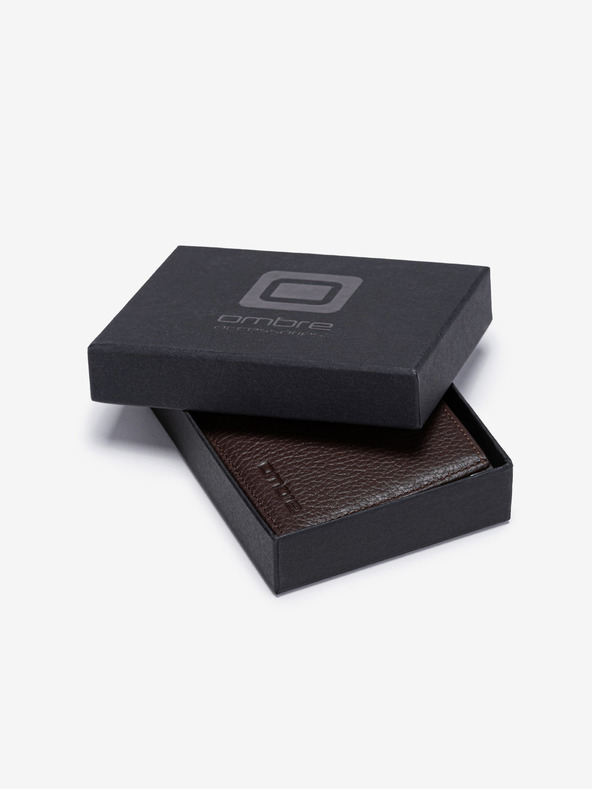 Ombre Clothing Portofel din piele pentru bărbați, maro Îmbrăcăminte Ombre