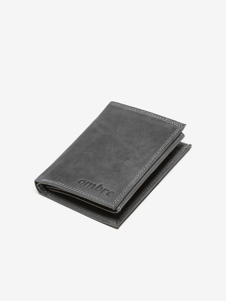 Ombre Clothing Portofel din piele pentru bărbați - Negru A417