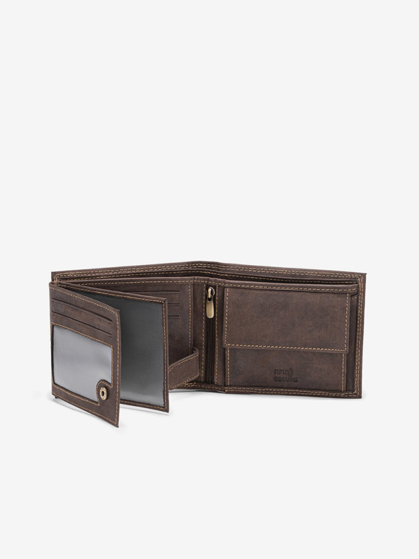 Ombre Clothing Portofel din piele pentru bărbați - maro A092