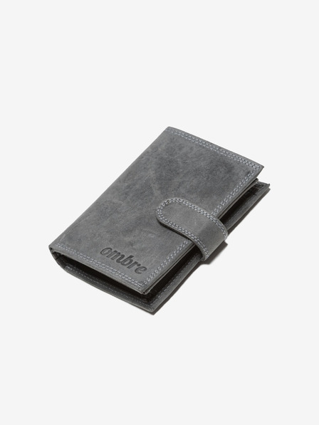 Ombre Clothing Portofel din piele pentru bărbați - negru A091