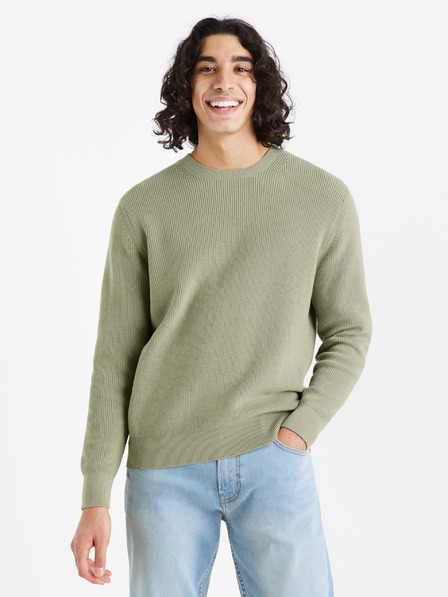 Celio Pulover cu dungi verde deschis pentru bărbați Celio Dexter