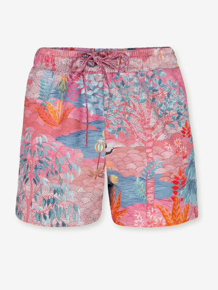 PiP studio Pantaloni scurți pentru casă cu model pentru femei roz PiP Studio Pip Garden Big