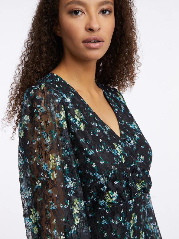 Orsay Rochie florală de damă neagră ORSAY