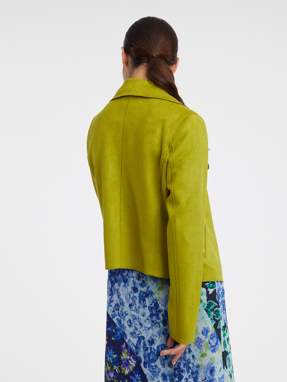 Orsay Jachetă ușoară din imitație de piele verde deschis pentru femei ORS