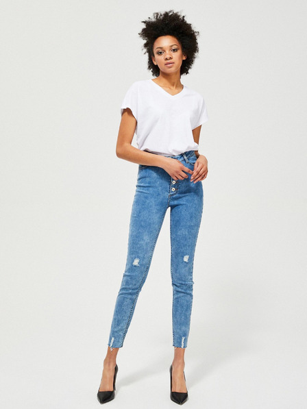 Moodo Blugi skinny fit pentru femei albastru Moodo