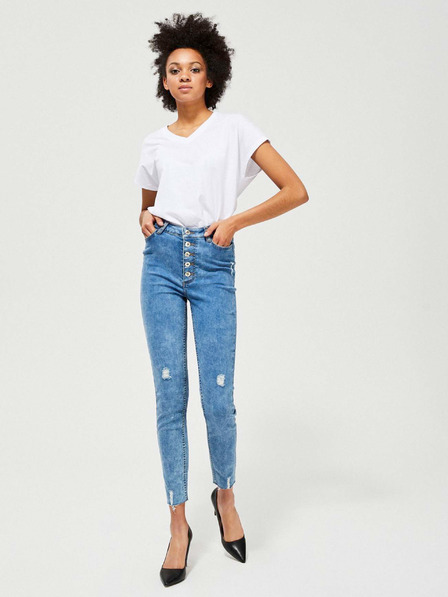 Moodo Blugi skinny fit pentru femei albastru Moodo
