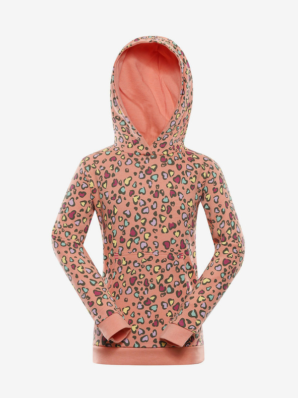 NAX Hanorac portocaliu cu model pentru fete NAX NALO