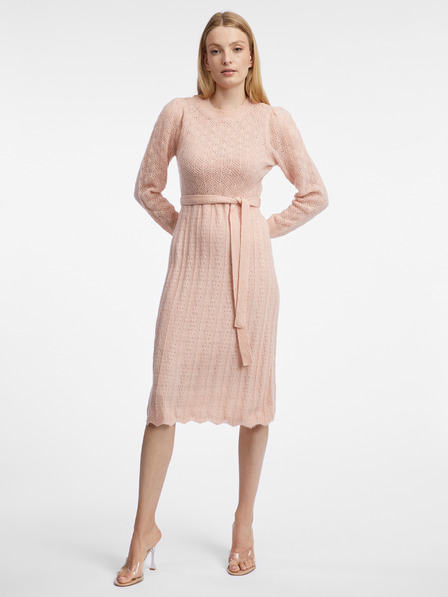 Orsay Rochie pulover cu amestec de lână de culoare roz deschis pentru f