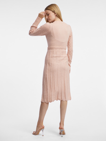Orsay Rochie pulover cu amestec de lână de culoare roz deschis pentru f