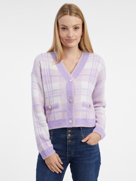 Orsay Cardigan cu carouri mov deschis pentru femei ORSAY