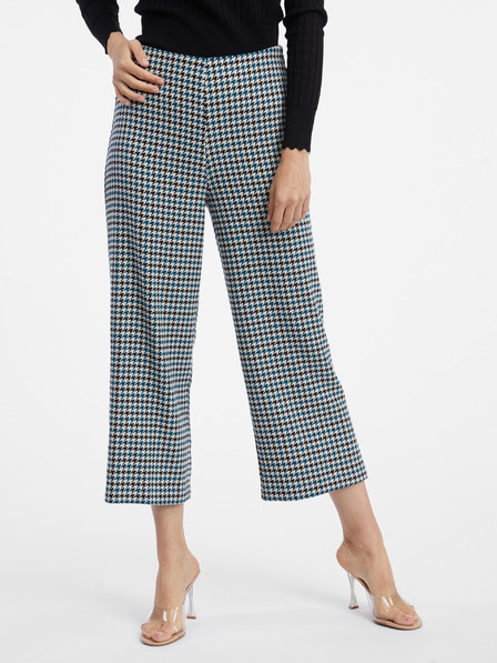 Orsay Pantaloni cu model negru și albastru pentru femei ORSAY
