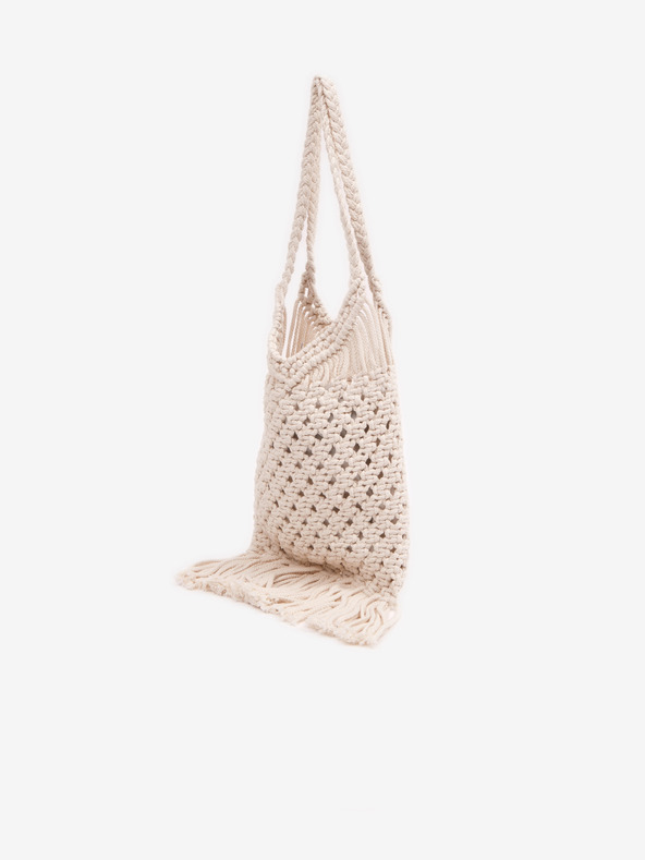 Orsay Geantă de damă albă tricotată cu detaliu decorativ ORSAY