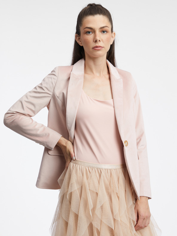 Orsay Sacou de catifea roz deschis pentru femei ORSAY
