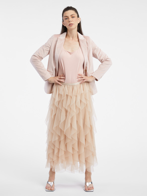 Orsay Sacou de catifea roz deschis pentru femei ORSAY