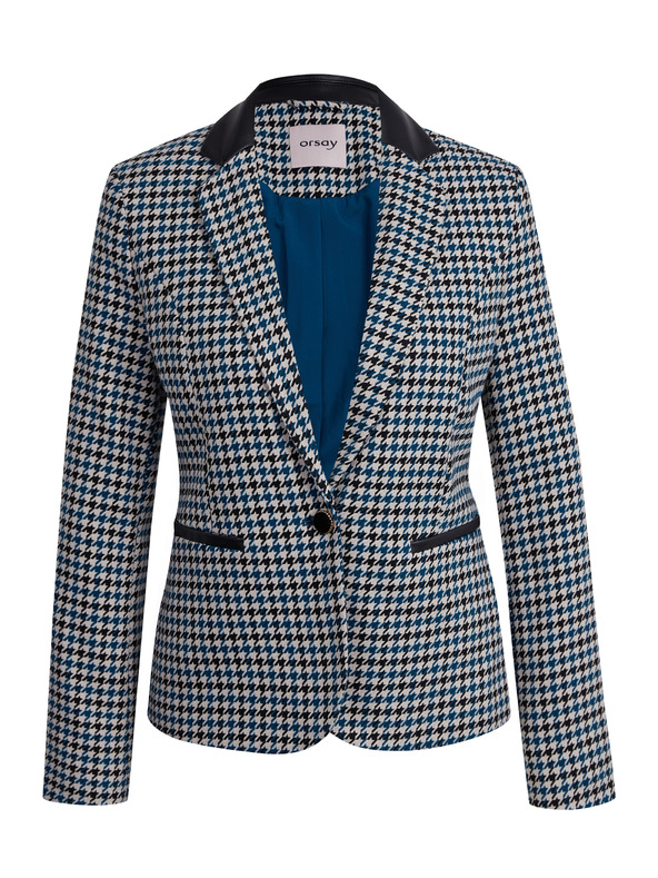 Orsay Sacou de damă cu model negru-albastru ORSAY