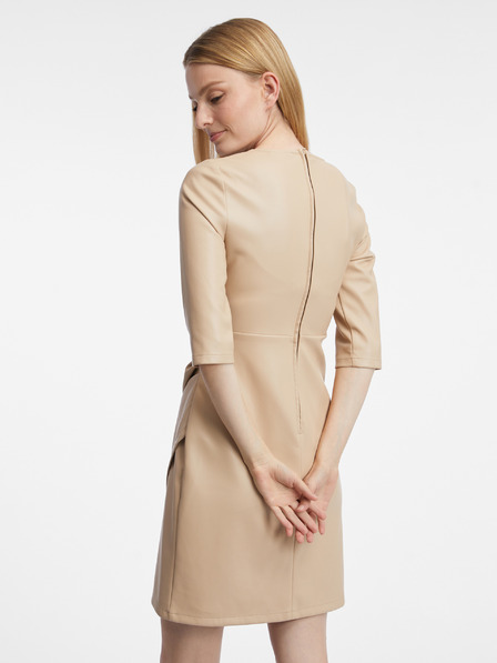 Orsay Rochie bej din imitație de piele pentru femei ORSAY