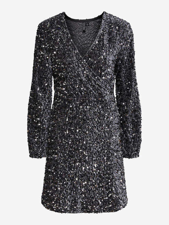 Pieces Rochie cu paiete gri pentru femei Pieces Kam
