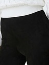 ONLY Pantaloni negri din piele de căprioară pentru femei ONLY Jo
