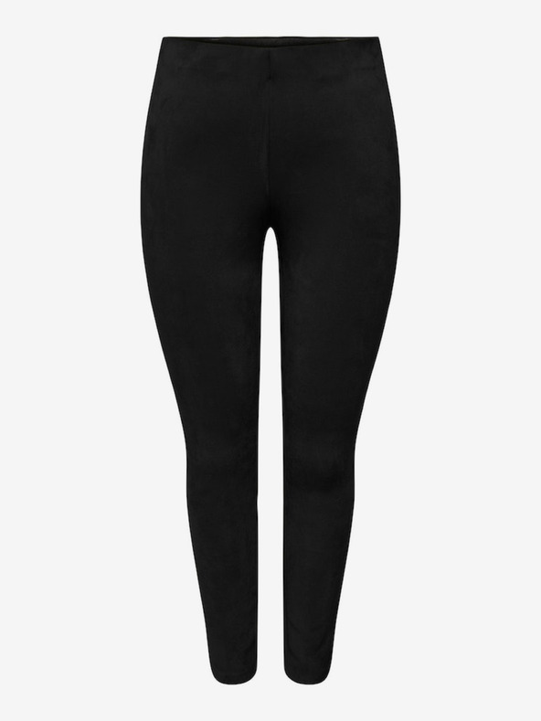 ONLY Pantaloni negri din piele de căprioară pentru femei ONLY Jo