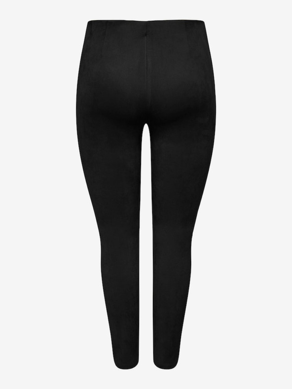 ONLY Pantaloni negri din piele de căprioară pentru femei ONLY Jo