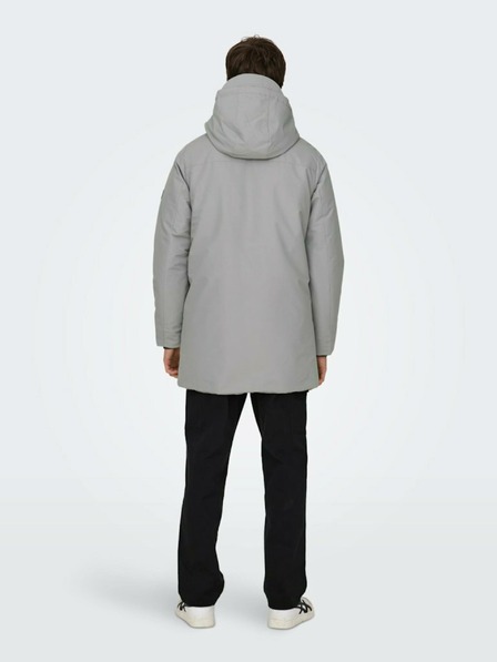 ONLY & SONS Parka de iarnă gri pentru bărbați ONLY & SONS Carl