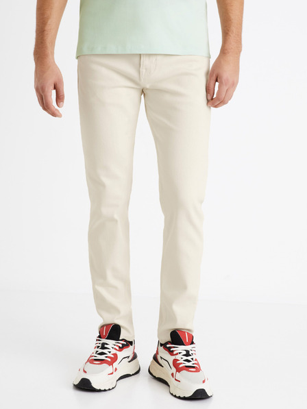 Celio Blugi slim fit crem pentru bărbați Celio C25 Dolasi