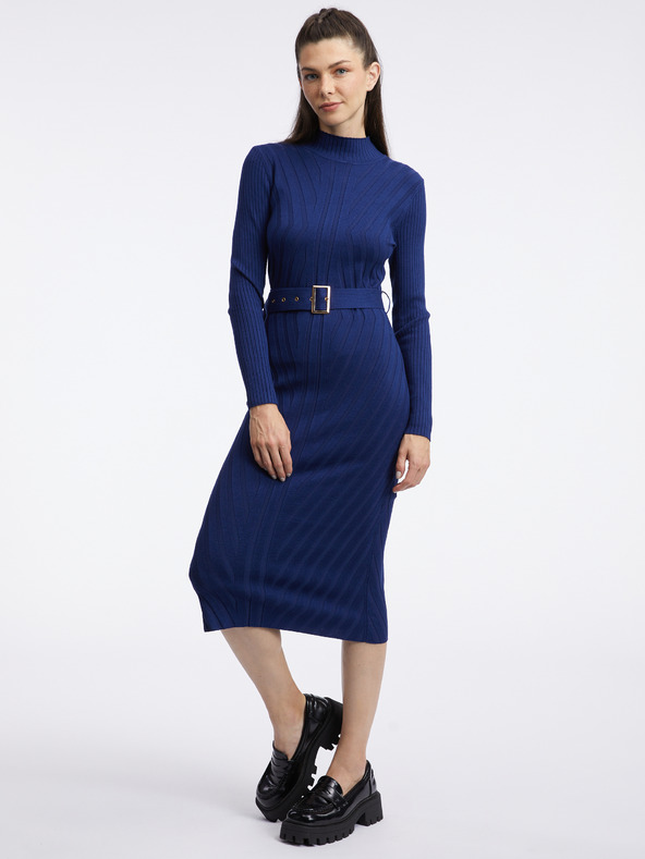 Orsay Rochie midi tricotată albastru închis pentru femei ORSAY