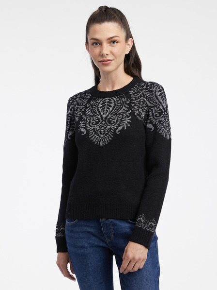 Orsay Pulover negru cu model pentru femei ORSAY
