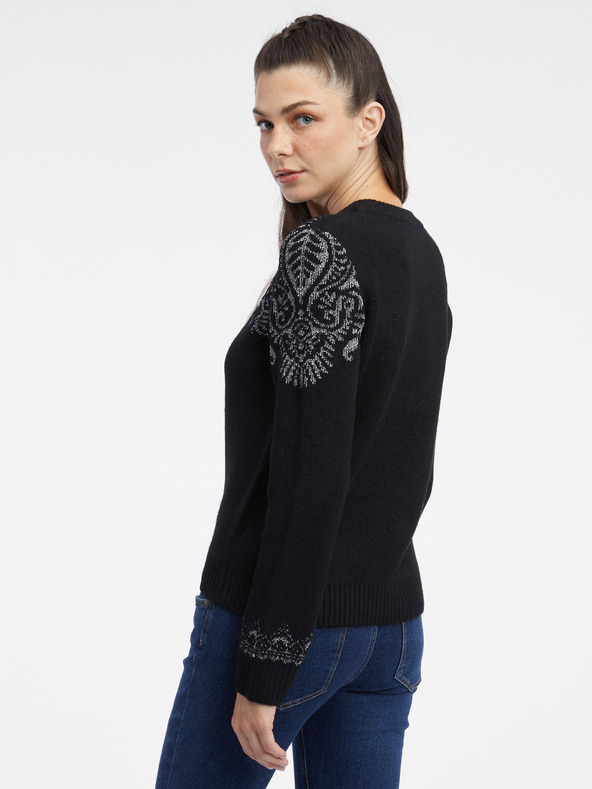 Orsay Pulover negru cu model pentru femei ORSAY