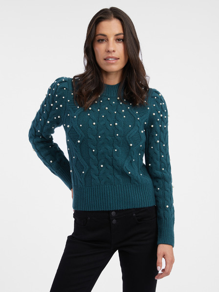 Orsay Pulover verde închis cu model pentru femei ORSAY