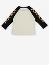 Vans Tricou cu mânecă lungă pentru fete alb și negru VANS
