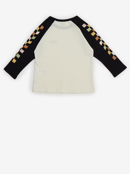 Vans Tricou cu mânecă lungă pentru fete alb și negru VANS
