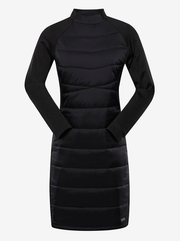 ALPINE PRO Rochie hi-therm de iarnă neagră pentru femei ALPINE PRO OMERA
