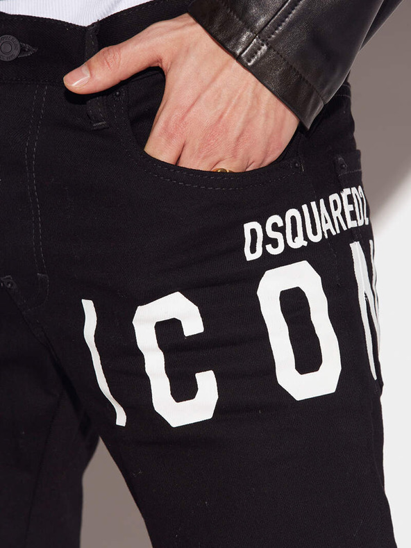 DSQUARED2 Pantaloni negri pentru bărbați DSQUARED2