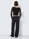 Noisy May Tricou crop top negru pentru femei Noisy May Louise