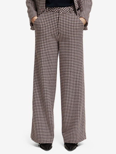 Scotch & Soda Pantaloni cu model din amestec de lână bej pentru femei Scotch & Soda
