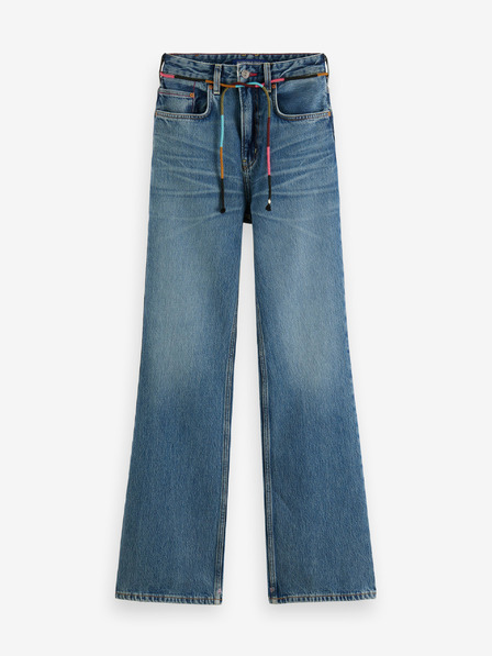 Scotch & Soda Blugi cu picior lat pentru femei de culoare albastră Scotch & Soda
