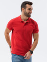 Ombre Clothing Tricou polo de bază roșu pentru bărbați Ombre Clothing