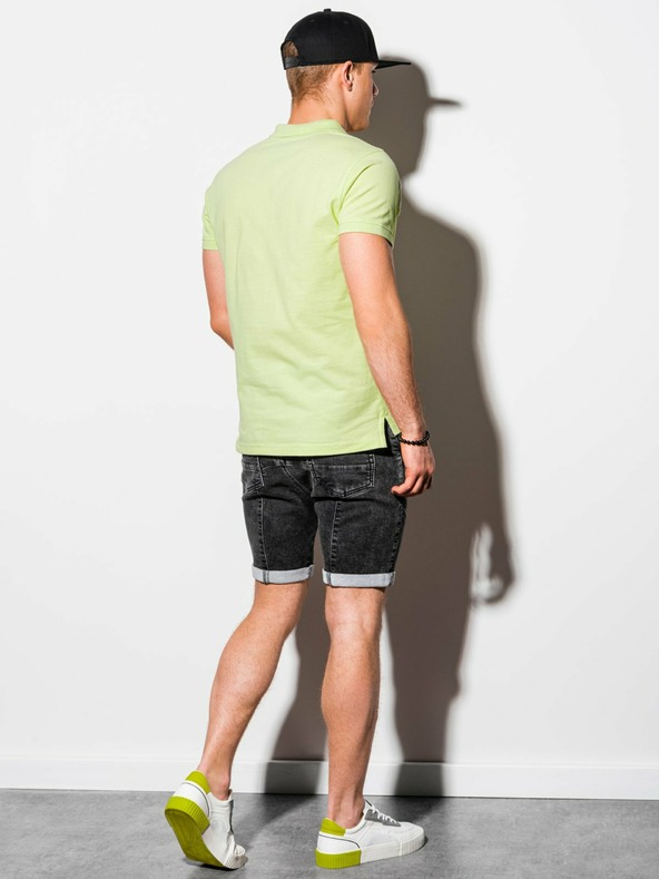 Ombre Clothing Tricou polo basic verde deschis pentru bărbați Îmbrăcăminte Ombre