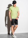 Ombre Clothing Tricou polo basic verde deschis pentru bărbați Îmbrăcăminte Ombre