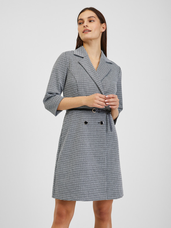 Orsay Rochie de damă cu model alb și negru ORSAY