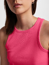 Pieces Roșu închis pentru femei Ribbed Basic Tank Top Pieces Hand