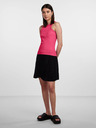 Pieces Roșu închis pentru femei Ribbed Basic Tank Top Pieces Hand