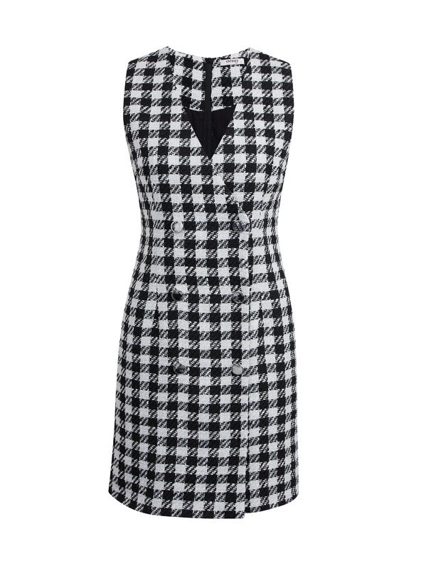 Orsay Rochie în carouri alb-negru pentru femei ORSAY
