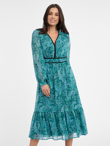 Orsay Rochie midi cu model turcoaz pentru femei ORSAY